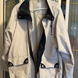 1 Madison Light Tan Jacket with Plaid Accents